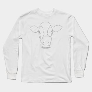 One Line Cow Long Sleeve T-Shirt